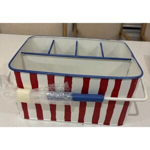 New red white and blue metal utensil/picnic caddy from Target store